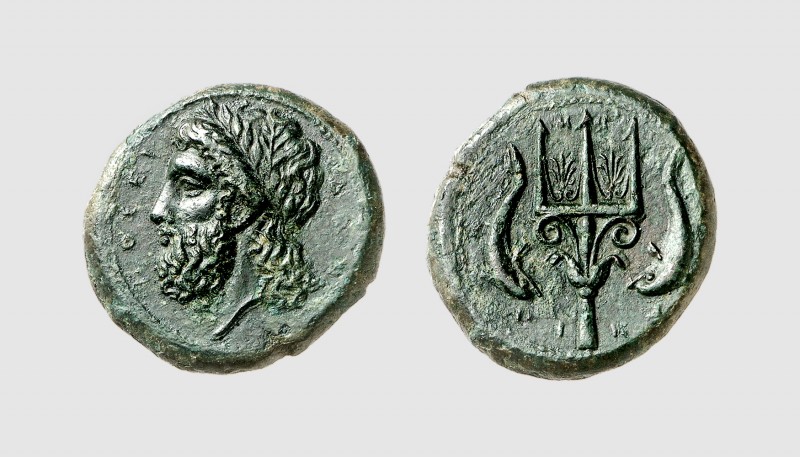 Sicily. Messana. 338-331 BC. Æ Dilitron (14.76g, 9h). Laffaille 59; MAST 42 (thi...