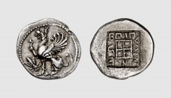 Thrace. Abdera. 450-425 BC. AR Tetradrachm (14.47g, 5h). AMNG -; cf. May 151. Old cabinet tone. Perfectly centered and struck on a broad flan. Choice ...