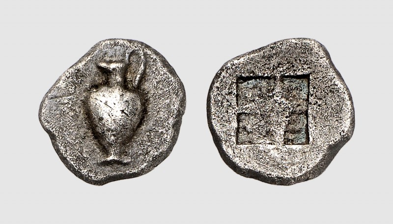 Macedon. Terone. 490-480 BC. AR Diobol (1.39g). AMNG -; SNG Ashmolean 2387. Old ...