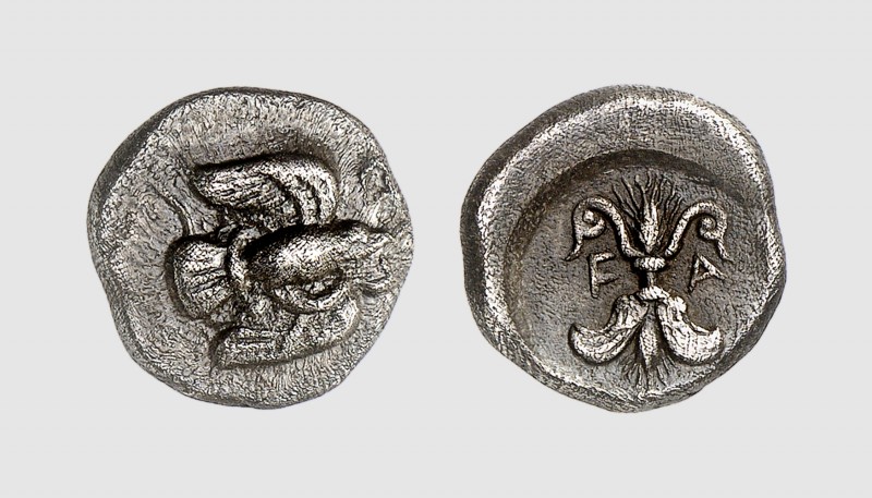 Elis. Olympia. 468 BC. AR Hemidrachm (2.86g, 1h). BCD 2 (this coin); SNG Berry 8...