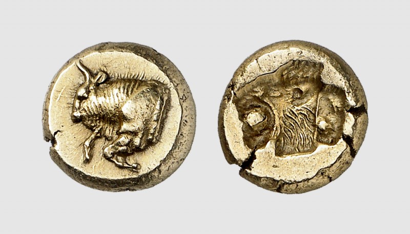 Lesbos. Mytilene. 520-480 BC. EL Hekte (2.57g, 9h). Bodenstedt 4; SNG Berry 1004...