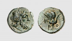 Caria. Rhodes. 229-226 BC. Æ (5.76g, 12h). BMC 219; Ashton 46b (this coin). Lovely light green patina. Well-centered. Extremely fine. From a European ...