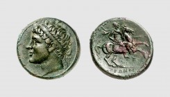 Sicily. Syracuse. Hiero II. 240-215 BC. Æ Hemilitron (17.79g, 5h). Calciati 193; Laffaille 88. Dark green patina. Good very fine. From a European priv...
