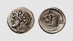 Thrace. Pantikapaion. 300-250 BC. Æ (6.45g, 12h). Anokhin 125; SNG Copenhagen 35. Lovely dark brown patina. Good very fine. From a European private co...