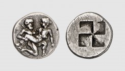 Thrace. Thasos. 435-411 BC AR Trite (3.64g). BMC 35; Le Rider 7. Old cabinet tone. Extremely fine. From a European private collection; Tradart 1993 (3...