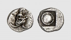 Macedon. Uncertain mint. 500-450 BC. AR Tetartemorion (0.26g). Svoronos 7/13; Klein -. Lightly toned. Choice extremely fine. From a European private c...