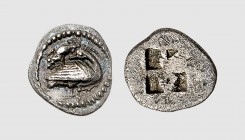 Macedon. Eion. 480-450 BC. AR Trihemiobol (0.72g). SNG ANS 281; SNG Copenhagen 180. Attractively toned. Extremely fine. From a European private collec...