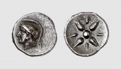 Crete. Itanos. 320-280 BC. AR Obol (0.82g). SNG Lockett 2575; Svoronos 28. Attractively toned. Extremely fine. From a European private collection; Tra...