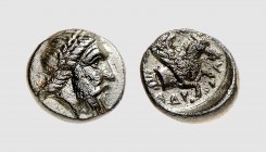 Mysia. Adramytion. 400-350 BC. Æ (1.55g, 11h). Klein 246; SNG France 1. Splendid dark green patina. Good very fine. From a European private collection...