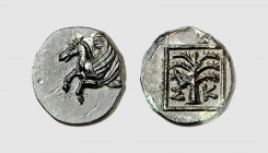 Troas. Skepsis. 350-310 BC. Æ (1.27g, 1h). Klein 322; SNG Copenhagen 478. Lovely dark green-brown patina. Extremely fine. From a European private coll...