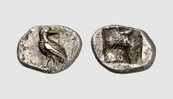 Troas. Abydos. 500-480 BC. AR Diobol (1.17g). Klein 231; SNG von Aulock -. Attractively toned. Extremely fine. From a European private collection; Tra...