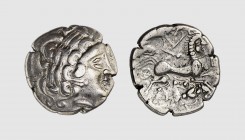 Gallia. Diablintes. Jublains area. 1st century BC. AR Stater (6.62g, 4h). LT -; cf. DT 2169. Lightly toned. Well-centered. Possibly unique. Good very ...