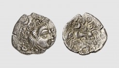 Gallia. Veneti. Vannes area. 1st century BC. BI Stater (6.42g, 1h). LT -; DT 2295-6. Attractively toned. Exceptional broad flan. Extremely fine. From ...