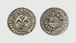 France. Alsace. Strasbourg. After 1397. AR Gros (3.27g, 5h). EL 384; DM 64. Old cabinet tone. Choice extremely fine. From a European private collectio...