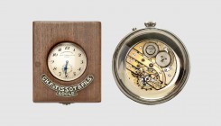 Tissot. Le Locle. School watch chronometer, mid 20th century. Replaced case and movement. Original wood box. Numbered 1917. 125x108x27mm