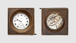 Tissot. Le Locle. School watch chronometer, mid 20th century. Replaced case. Original wood box. Numbered 1920. 70x70x37mm