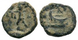 Kings of Macedon. Demetrios I Polorketes Æ13 / Nike on Prow
Condition: Very Fine

Weight: 2,07 gr
Diameter: 15,00 mm