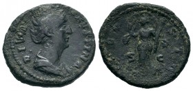 Diva Faustina Junior Æ Sestertius. Rome, AD 176-180.
Condition: Very Fine

Weight: 9,18 gr
Diameter: 25,35 mm