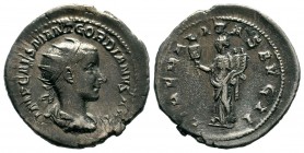 Gordian III AR Antoninianus. Rome, AD 241-243.
Condition: Very Fine

Weight: 4,34 gr
Diameter: 3,75 mm