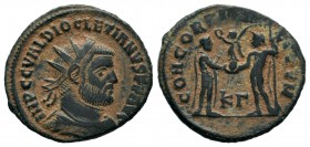 Diocletian Silvered Æ Antoninianus. 
Condition: Very Fine

Weight: 3,08 gr
Diameter: 19,60 mm
