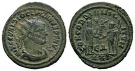 Diocletian Silvered Æ Antoninianus. 
Condition: Very Fine

Weight: 3,62 gr
Diameter: 23,35 mm