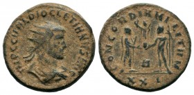 Diocletian Silvered Æ Antoninianus. 
Condition: Very Fine


Weight: 4,68 gr
Diameter: 20,00 mm