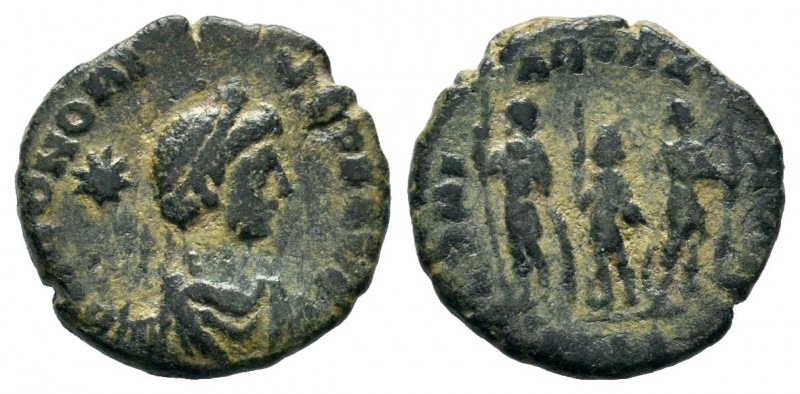 Honorius; 393-423 AD, 
Condition: Very Fine

Weight: 1,56 gr
Diameter: 14,00 mm