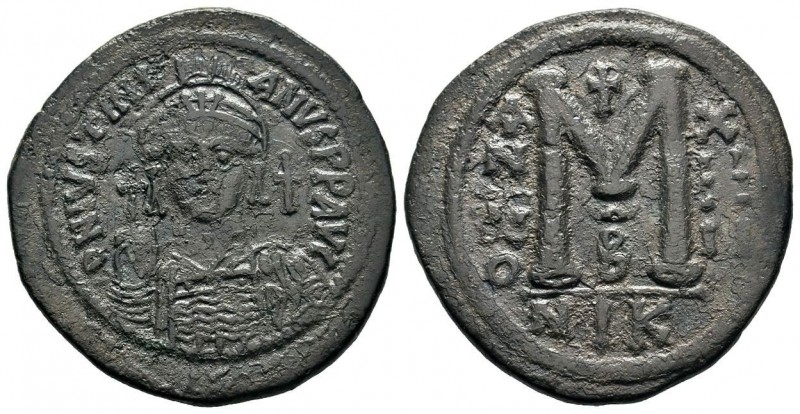 Justinian I. AE Follis, 527-565 AD.
Condition: Very Fine

Weight: 21,56 gr
Diame...