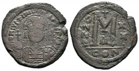 Justinian I. AE Follis, 527-565 AD.
Condition: Very Fine

Weight: 17,03 gr
Diameter: 33,80 mm