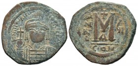 Maurice Tiberius AE Follis 582-602 AD.
Condition: Very Fine

Weight: 12,06 gr
Diameter: 30,85 mm