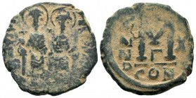 Justinian II Sophia. AE Follis, 527-565 AD.
Condition: Very Fine

Weight: 12,68 gr
Diameter: 28,40 mm