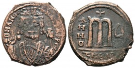 Maurice Tiberius AE Follis 582-602 AD.
Condition: Very Fine

Weight: 13,09 gr
Diameter: 29,00 mm