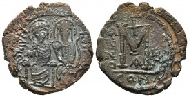 Justinian II Sophia. AE Follis, 527-565 AD.
Condition: Very Fine

Weight: 14,05 gr
Diameter: 29,50 mm