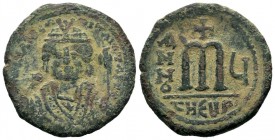Maurice Tiberius AE Follis 582-602 AD.
Condition: Very Fine

Weight: 12,19 gr
Diameter: 30,40 mm