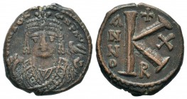 Maurice Tiberius AE Half Follis 582-602 AD.
Condition: Very Fine

Weight: 5,83 gr
Diameter: 20,50 mm