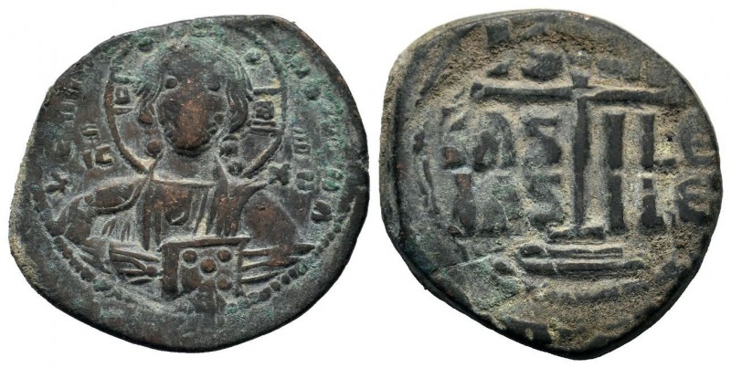 Byzantine Anonymus Follis, Ae , Bust of Christ 
Condition: Very Fine

Weight: 10...
