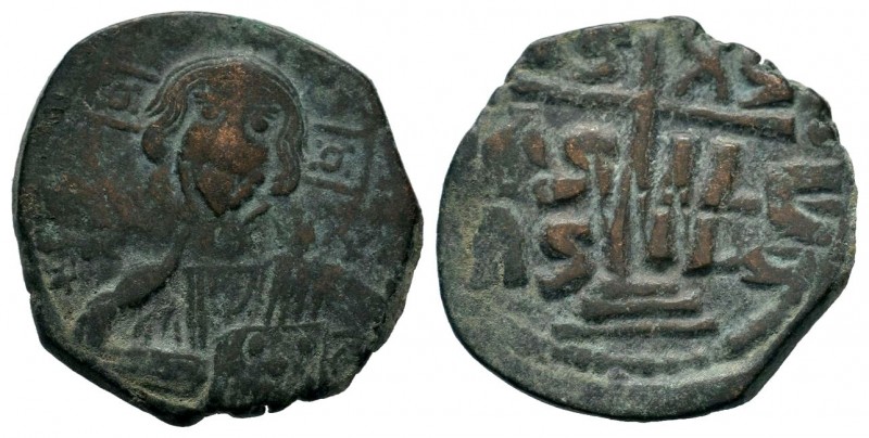 Byzantine Anonymus Follis, Ae , Bust of Christ 
Condition: Very Fine

Weight: 9,...