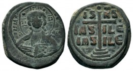 Byzantine Anonymus Follis, Ae , Bust of Christ 
Condition: Very Fine

Weight: 11,51 gr
Diameter: 28,15 mm