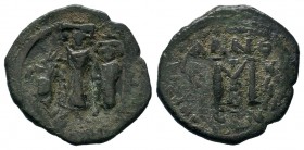 Heraclius,(610-641 AD). AE Follis
Condition: Very Fine

Weight: 5,29 gr
Diameter: 24,00 mm