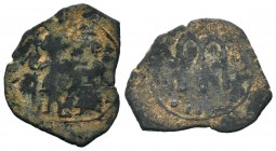 Arab-Byzantine Cut Coins Ae.
Condition: Very Fine

Weight: 2,42 gr
Diameter: 19,60 mm