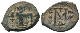 Arab-Byzantine Cut Coins Ae.
Condition: Very Fine

Weight: 3,84 gr
Diameter: 17,90 mm