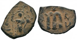 Arab-Byzantine Cut Coins Ae.
Condition: Very Fine

Weight: 3,74 gr
Diameter: 23,40 mm