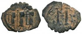 Arab-Byzantine Cut Coins Ae.
Condition: Very Fine

Weight: 3,65 gr
Diameter: 19,85 mm