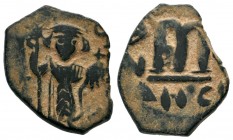 Arab-Byzantine Cut Coins Ae.
Condition: Very Fine

Weight: 5,36 gr
Diameter: 23,70 mm