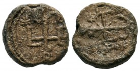 Byzantine Lead Seal, Pb
Condition: Very Fine

Weight: 8,51 gr
Diameter: 17,70 mm