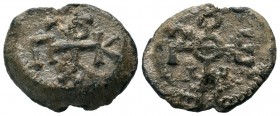 Byzantine Lead Seal, Pb
Condition: Very Fine

Weight: 10,29 gr
Diameter: 19,65 mm