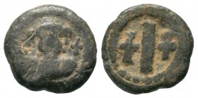 Byzantine Lead Seal, Pb
Condition: Very Fine

Weight: 3,41 gr
Diameter: 15,00 mm