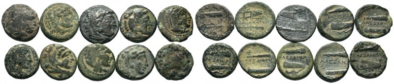 A mixed Lot of 10 Ancient Coins,About fine to about very fine. LOT SOLD AS IS, N...