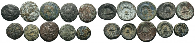 A mixed Lot of 10 Ancient Coins,About fine to about very fine. LOT SOLD AS IS, N...