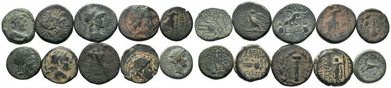 A mixed Lot of 10 Ancient Coins,About fine to about very fine. LOT SOLD AS IS, N...